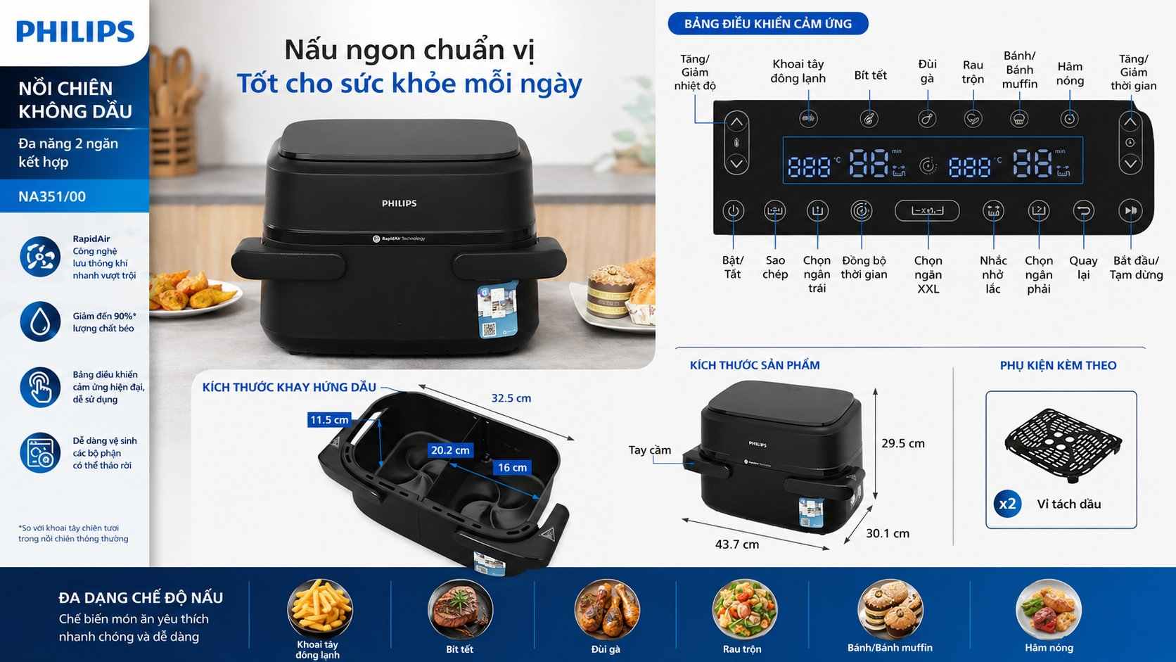 đại lý phân phối nồi chiên không dầu philips na150/00
