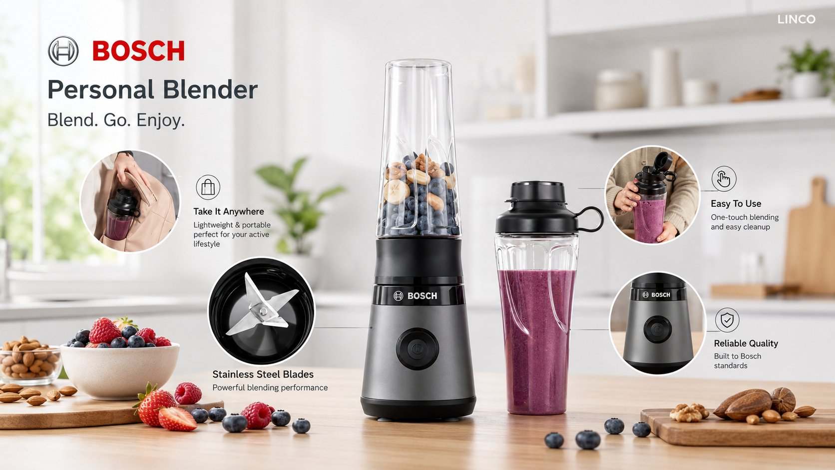 máy xay sinh tố mini cầm tay bosch mmb2111s uy tín