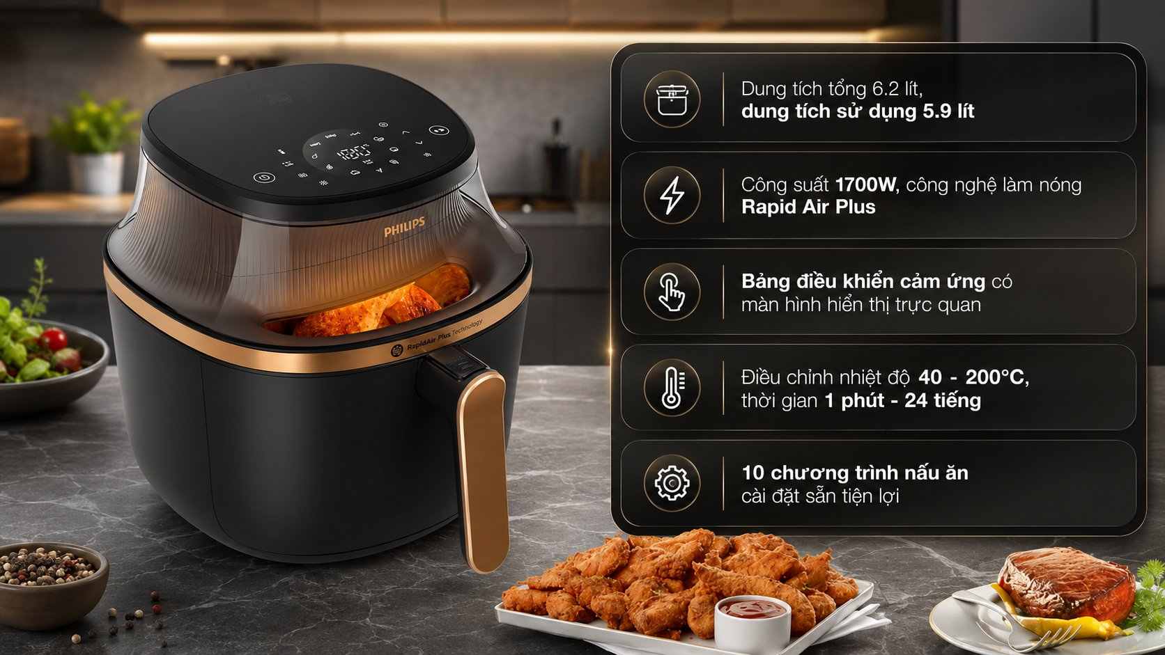 nồi chiên không dầu philips na332/00 mua ở linco