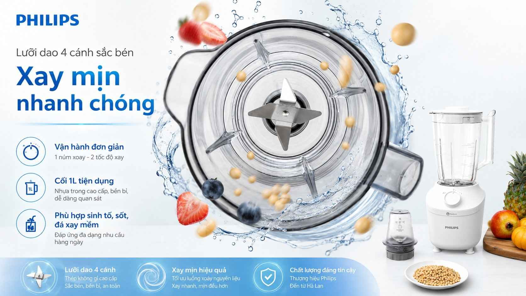 đại lý phân phối máy xay sinh tố philips hr2041/10