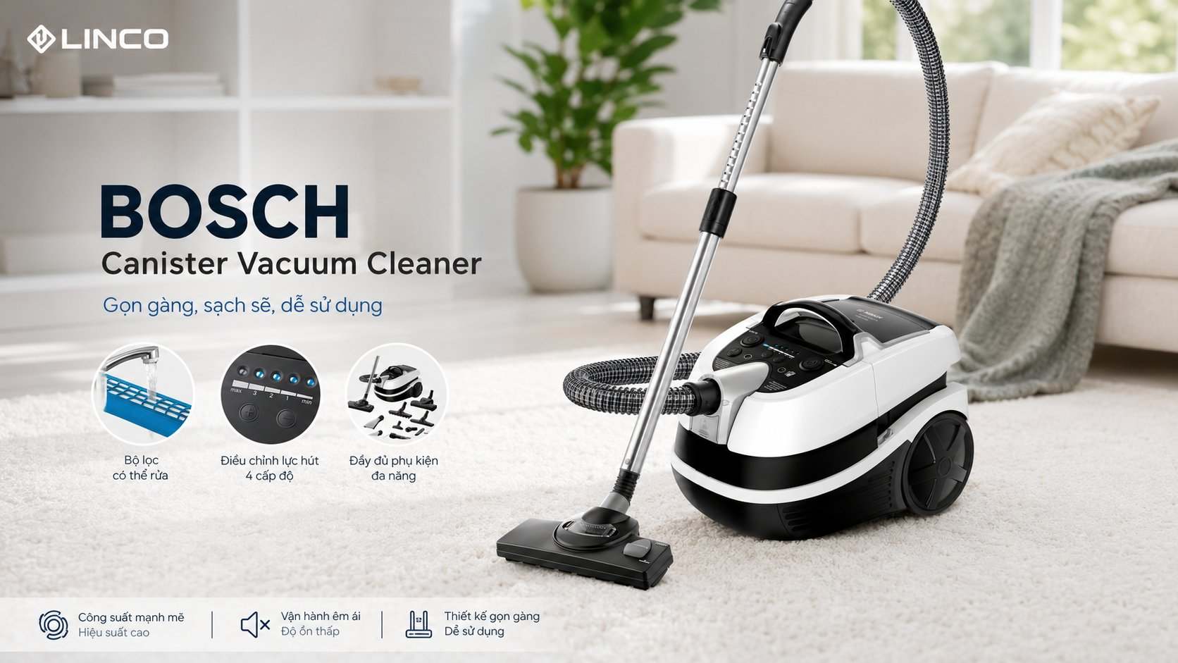 máy hút bụi bosch bwd421pro mua ở linco