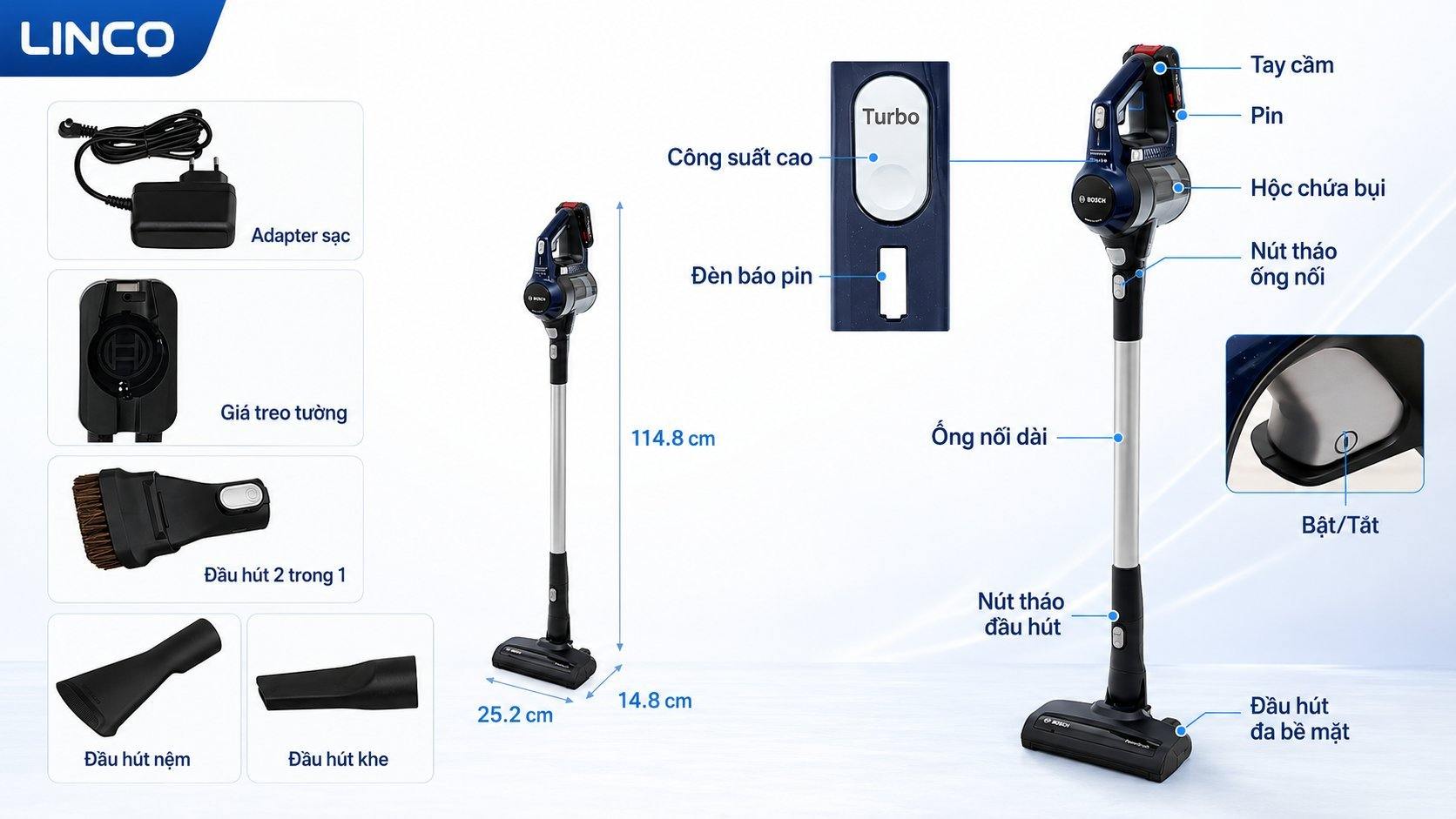 máy hút bụi không dây bosch bbs611mat ở hcm