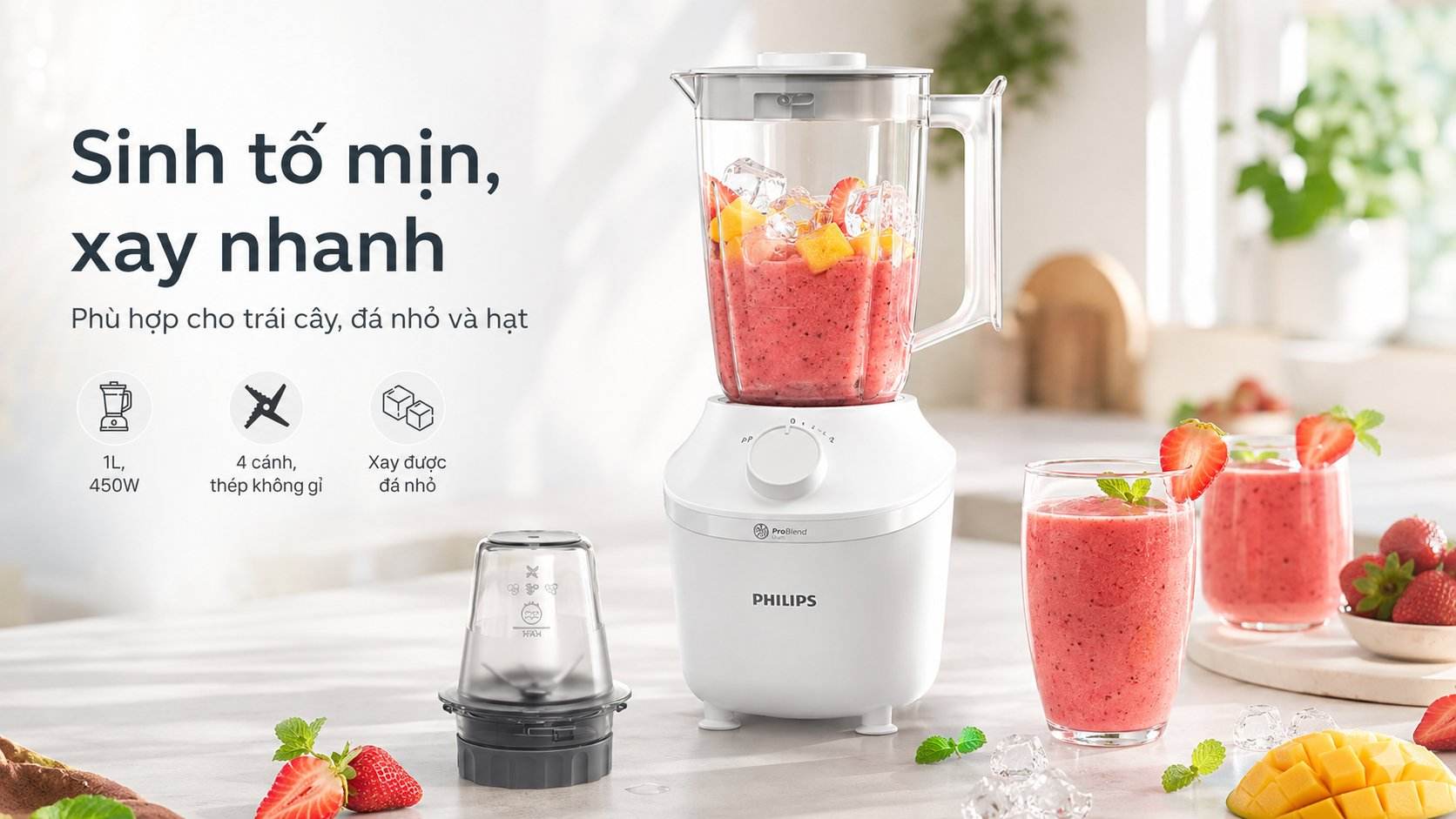 review máy xay sinh tố philips hr2041/50