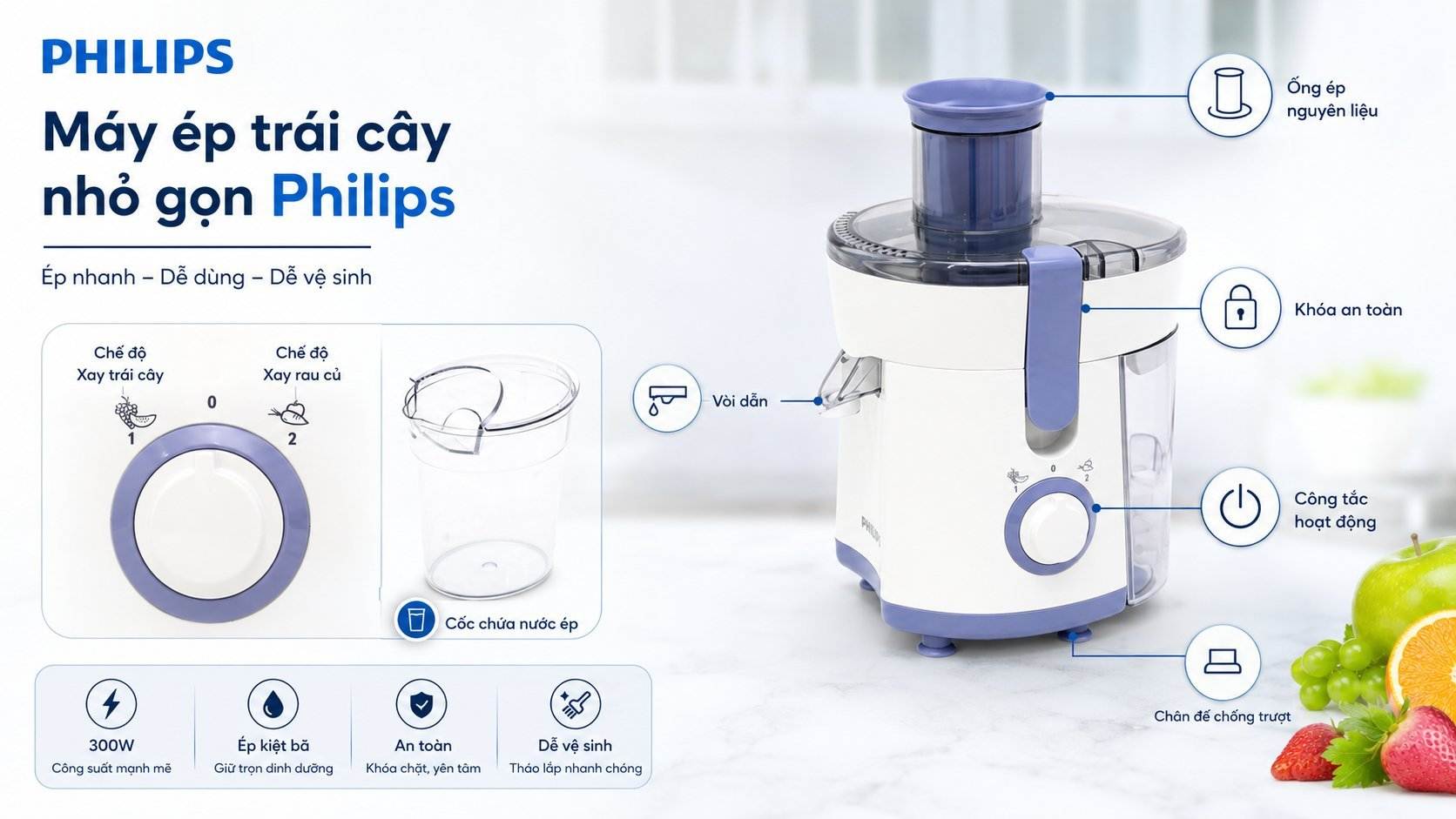 có nên mua máy ép trái cây philips hr1811