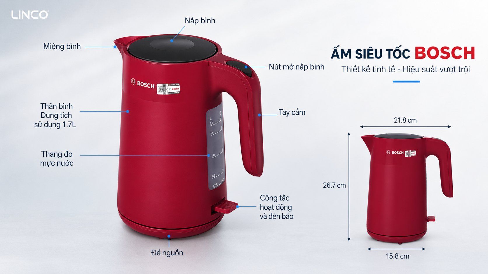công ty phân phối mua ấm đun nước siêu tốc bosch twk2m164