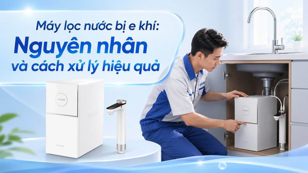 máy lọc nước bị e khí: Nguyên nhân và cách xử lý hiệu quả
