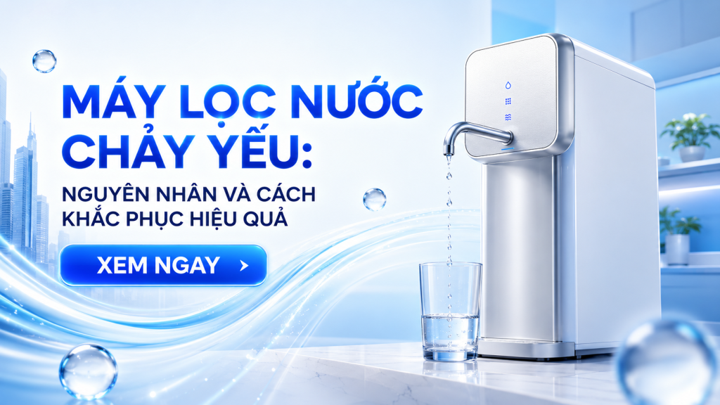 Máy lọc nước chảy yếu: Nguyên nhân và cách khắc phục hiệu quả