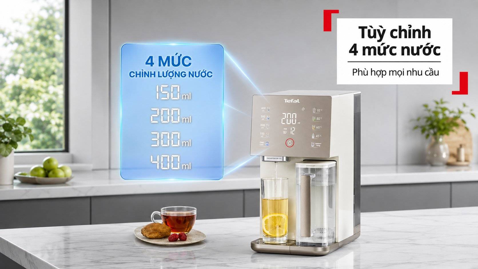 review máy lọc nước để bàn Tefal BR453