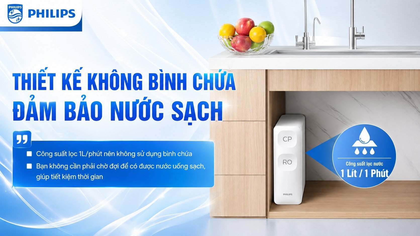 review máy lọc nước ro philips aut2015 sau 3 tháng