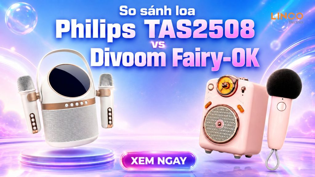so sánh loa Philips TAS2508 vs Divoom Fairy-OK