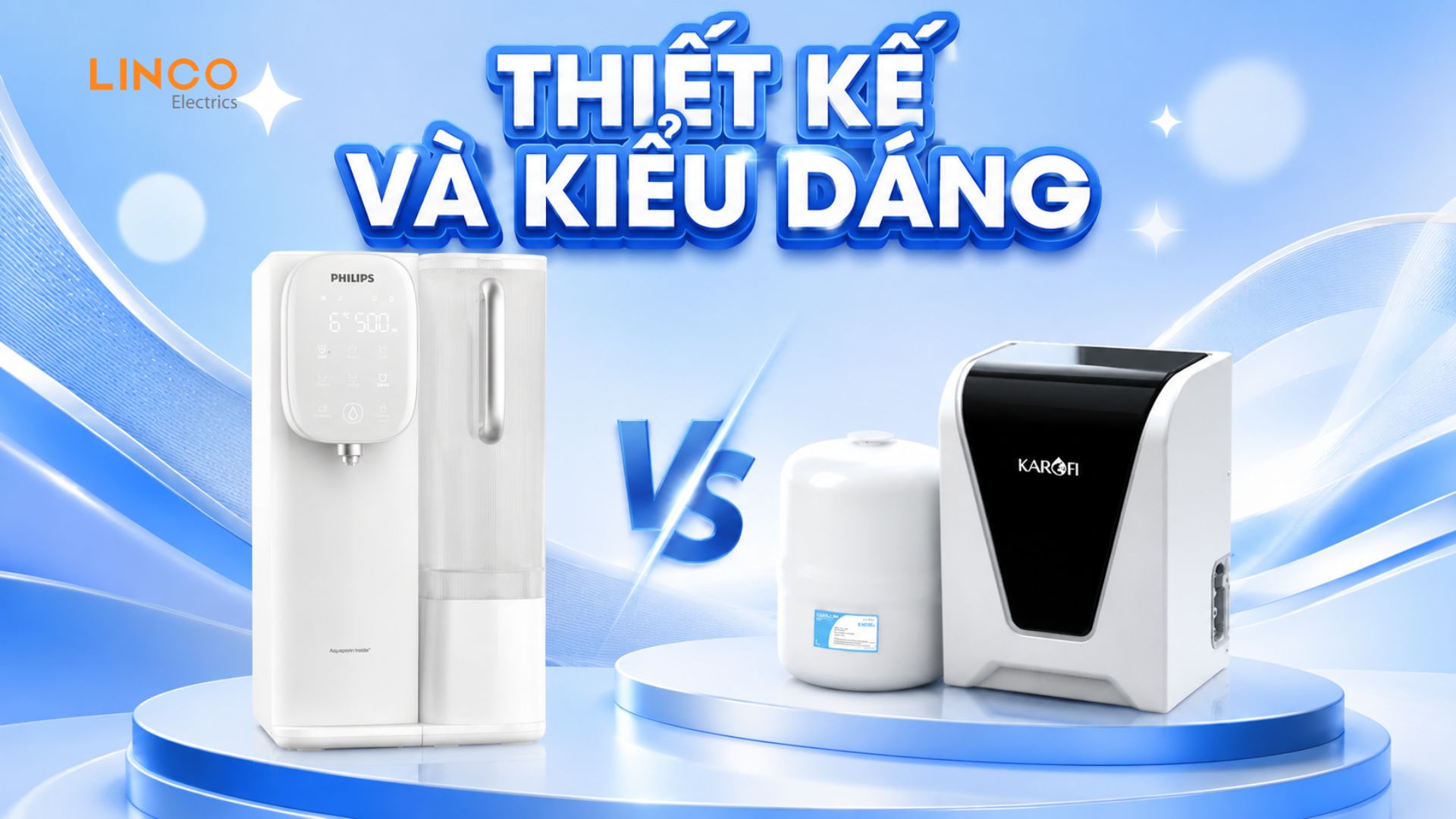 so sánh máy lọc nước Philips và Karofi