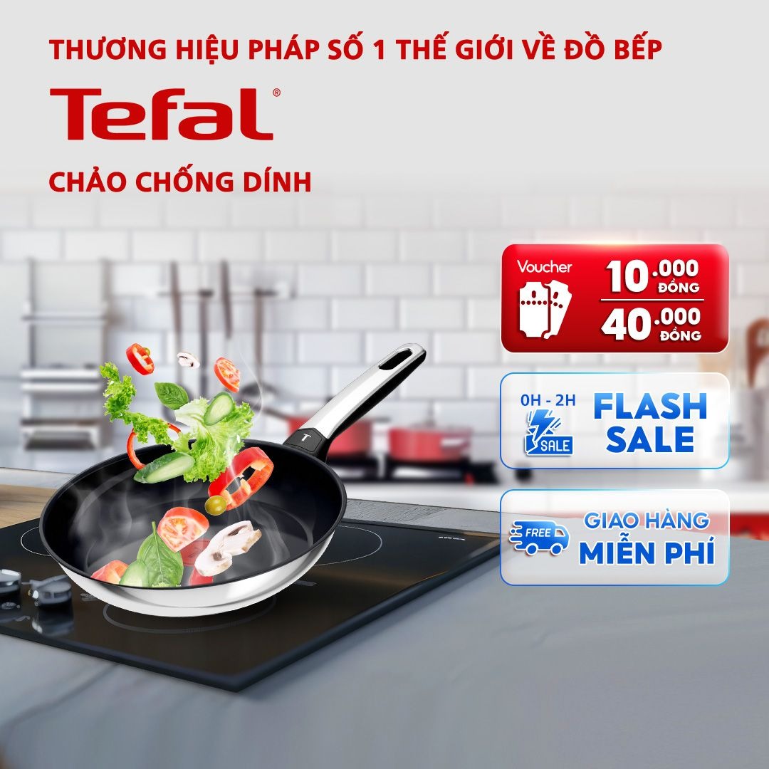 Chảo chiên inox ceramic cao cấp Tefal EMOTION+ CERAMIC E3310404 24cm giá bao nhiêu