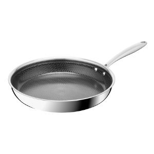 Chảo chiên inox ceramic liền khối Tefal MASTER CERAMIC E5330304, 20cm, vân thép