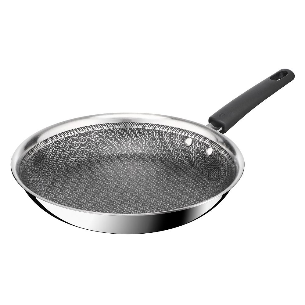 chảo chiên inox chống dính liền khối Tefal POWER E3410455 24cm vân thép giá rẻ