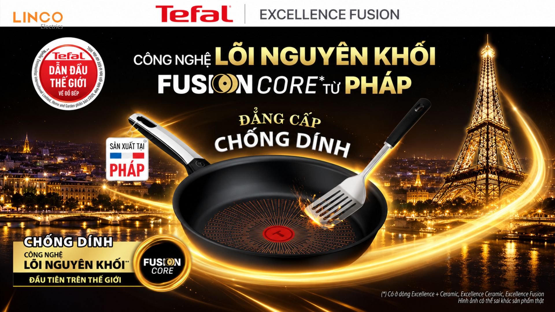 Chảo chiên cao cấp Tefal Excellence Fusion G3380602 28cm Fusion Core giá sỉ
