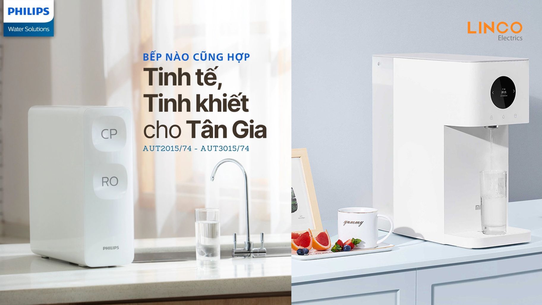 review so sánh máy lọc nước Philips và Sunhouse